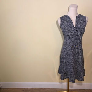 Michael Kors Women’s Black & White Floral Sleeveless Mini Dress M